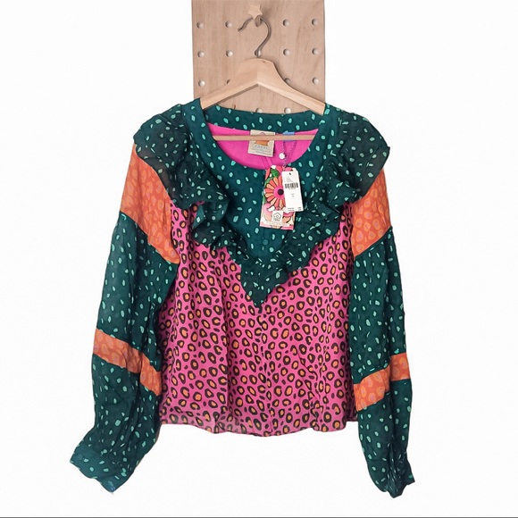 NWT ANTHROPOLOGIE FARM RIO RENEE PEASANT BLOUSE - Picture 6 of 12